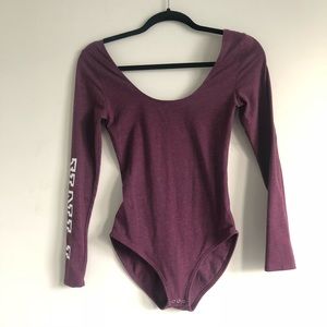 SOLD VS PINK | Maroon Long Sleeve bodysuit